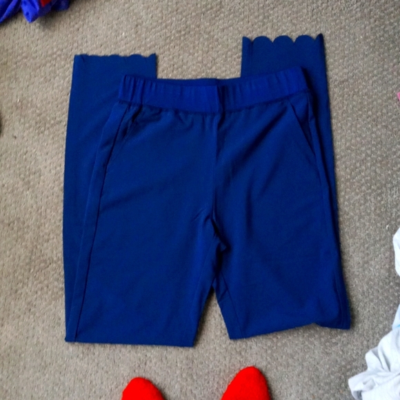 Pants - NAVY BLUE SCRUB PANTS/W RUFFLE